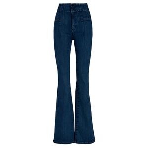 NWT Free People We The Free Jayde Sz 28 "Night Sky" Blue High Waist Flare Jeans